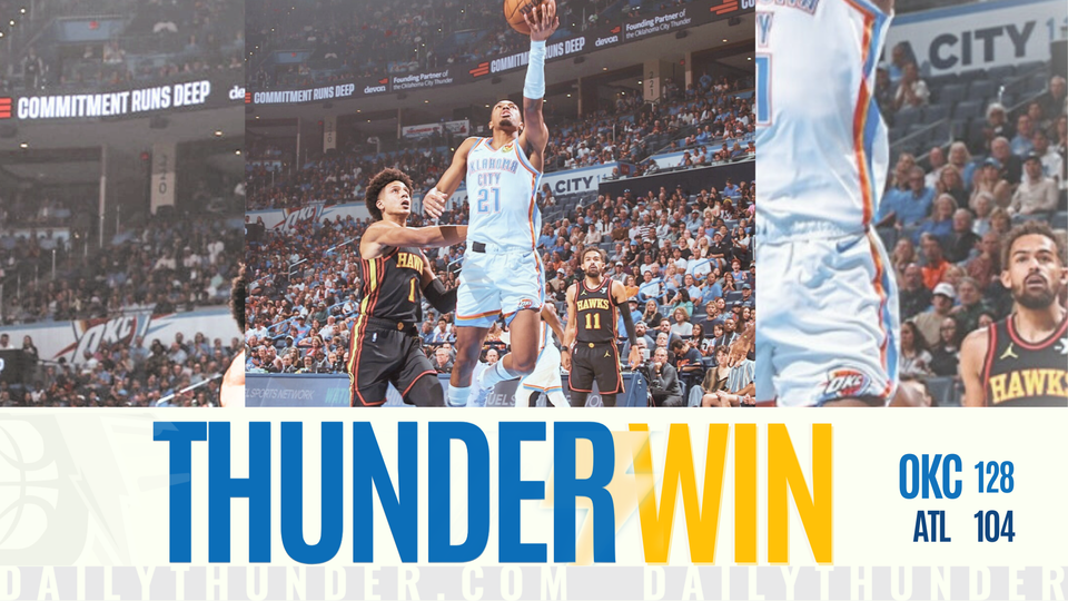 Thunder almost don't blow out Hawks