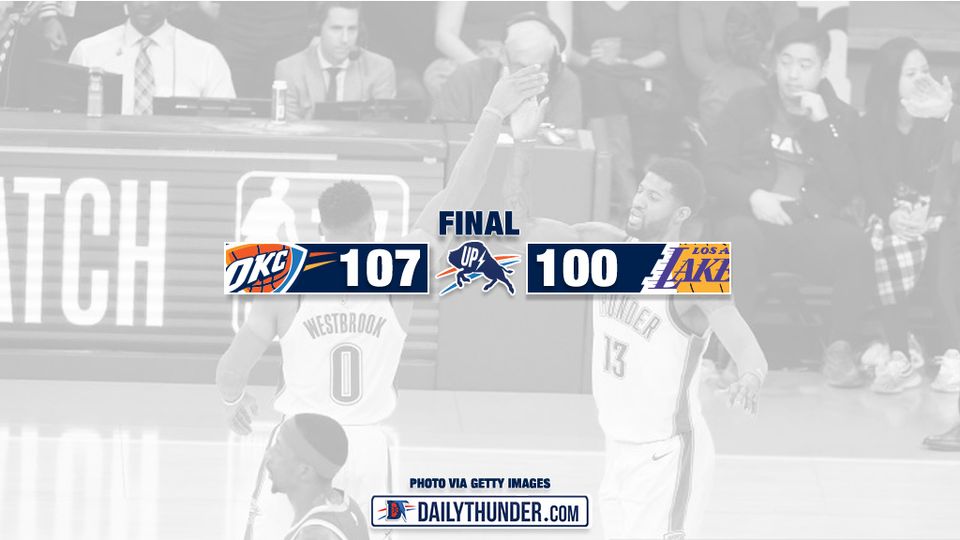 Paul George Silences Staples Center, Thunder Beat Lakers 107-100