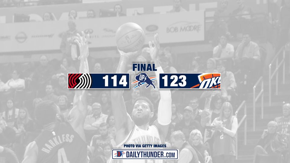 Thunder Win Third Straight, Beat Blazers 123-114