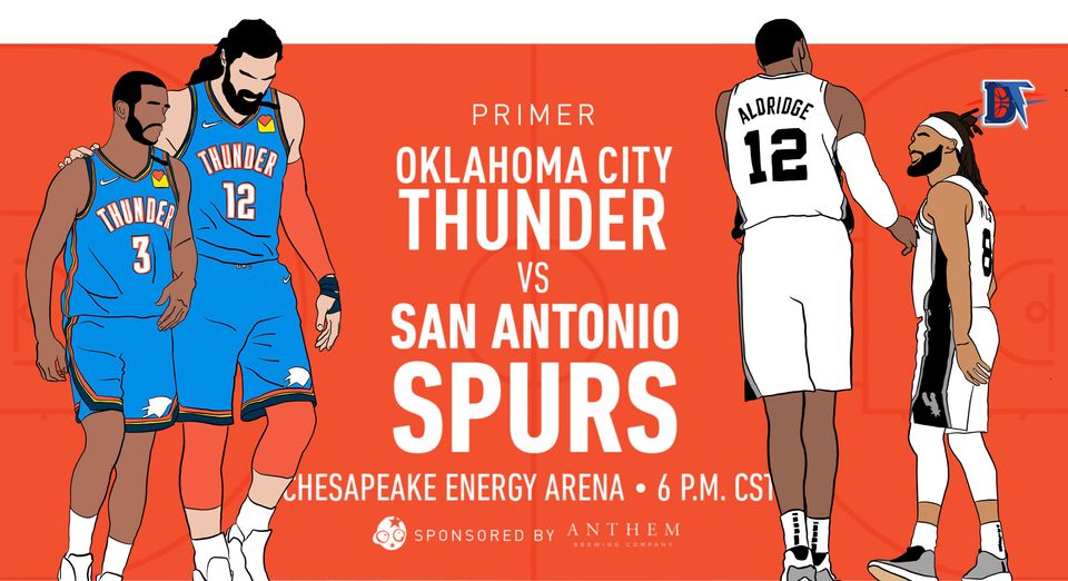 Game 57 Pregame Primer: Thunder (34-22) vs. Spurs (24-31)