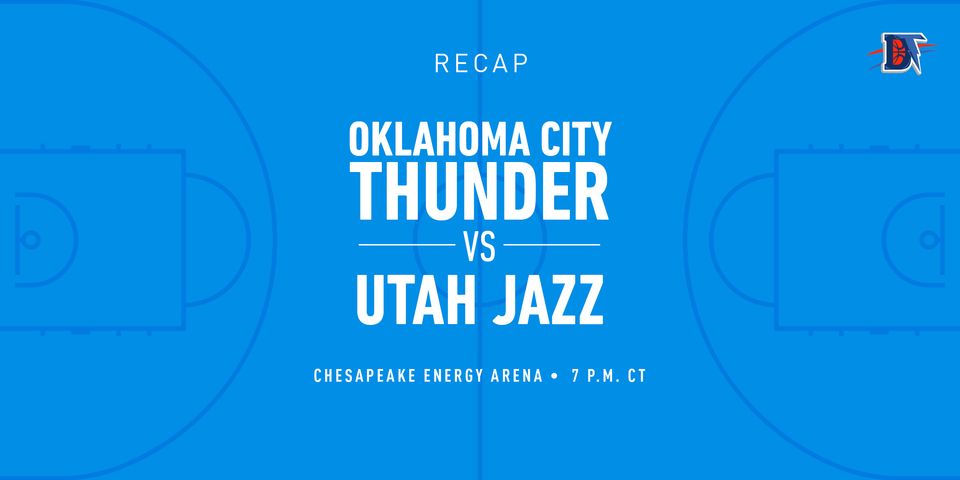 Game 2 Rapid Recap: Jazz (2-1) def. Thunder (1-1) 110-109